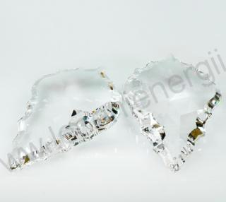 Křišťálový ověs - lístek - 6 cm